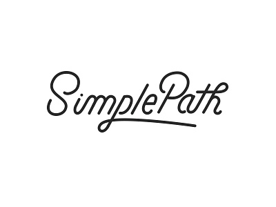 SimplePath Logo Concept brand branding cursive lettering line logo monoline path script typography