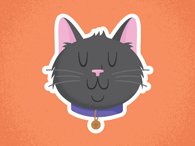 My first sticker design animal cartoon cat halloween illustration sticker texture