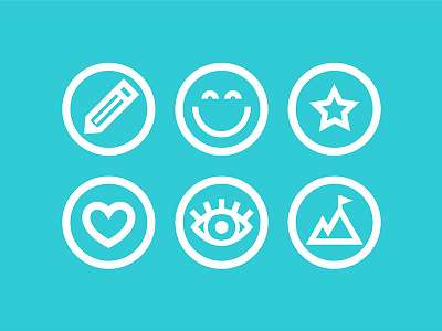 Fat Icons branding emoji happy face iconography icons thick lines ui web design