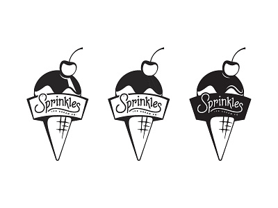 Sprinkles Logo Alternatives brand branding ice cream ice cream cone ice cream shop logo retro sprinkles vintage vintage logo
