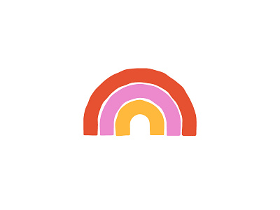 Happy Little Rainbow brand happy icon illustration logo pink rainbow red smile