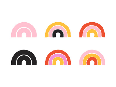 Rainbow Colorways happy icon illustration logo rainbow smile