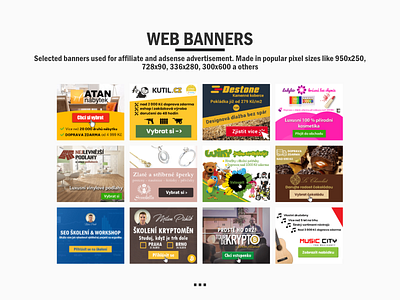 Web banners portfolio vol. 1 adsense affiliate affinity designer banner banner ad banner ads banner design banners design