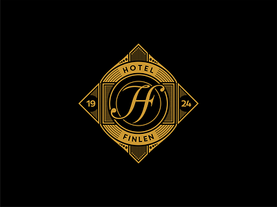 Art Deco emblem of Hotel Finlen