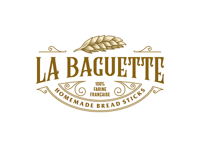 Vintage La Baguette art classic design illustration illustrator lettering minimal signage typography vector