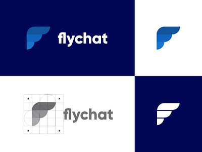 Flychat Logo design chat fly logo logo design logotype typography vector