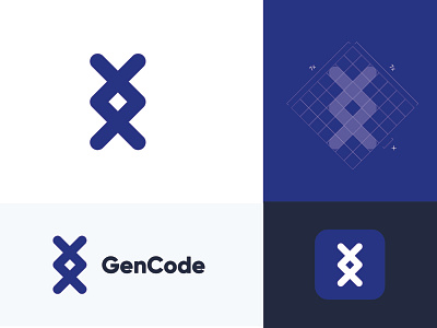 Gen + Code Colorful Logo Concept