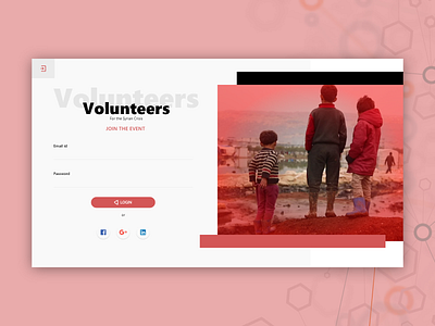Signup page for a Volunteer event app branding dailyui design product ui ux vector