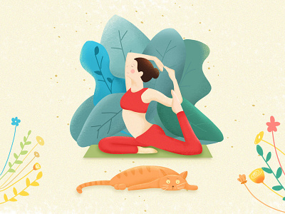 Yoga design illustration