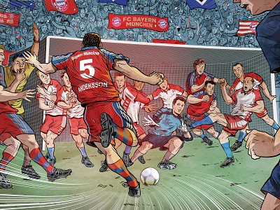 Alter Schwede! A goal for history comic comics digital editorial illustration ink sports