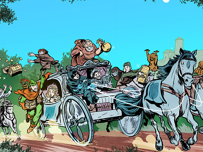 Robin Hood & Co. children´s books comic editorial illustration