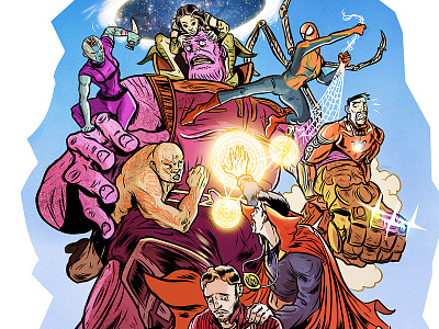 Avengers brawl quick fanart avengers editorial fanart illustration marvel sketch