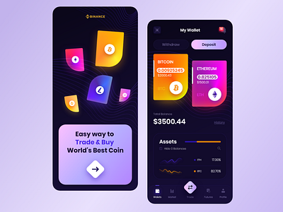 Cryptocurrency Wallet App Design