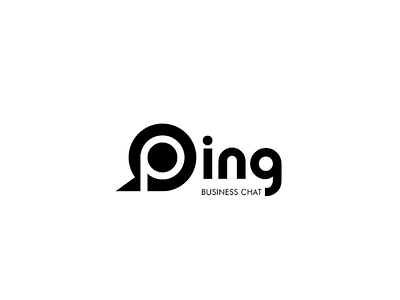 Ping logo design chat business