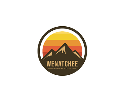 Wenatchee National Forest Logo design editing graphic logo