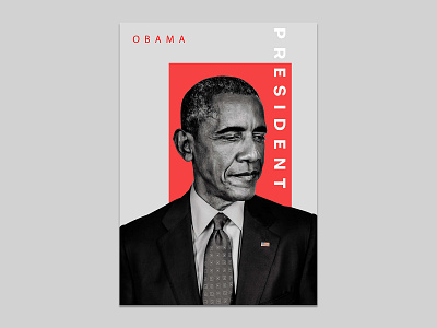 Obama 2018 adobe black white color design icon obama poster president simple typography