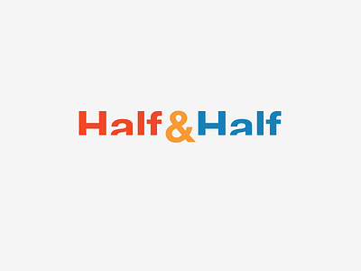 Half & Half brand branding collaboration design identity logo typography