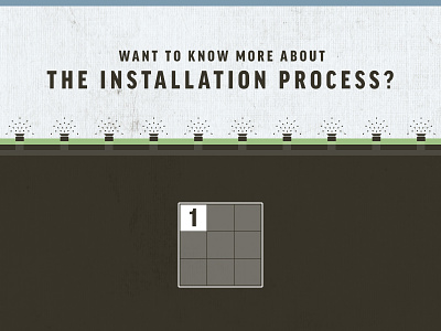 Installation Process Infographic blue brown dirt grass green icon illustration. underground irrigation lawn organic sprinkler system texture