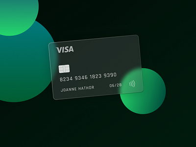 Credit Card with Glass Look app design branding figma freelancer glass glass banking glass card glass effect graphic design illustration ui ui design ux ux design ux designer