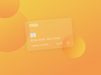 Credit Card with Glass Look app design branding figma freelancer glass glass banking glass card glass effect graphic design illustration ui ui design ux ux design ux designer