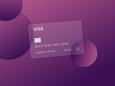 Credit Card with Glass Look banking card branding card credit card design figma fin tech finance fintech freelancer glass card glass credit card illustration ui design ux design ux designer