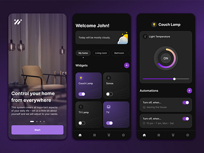 Smart Home App – UI Design