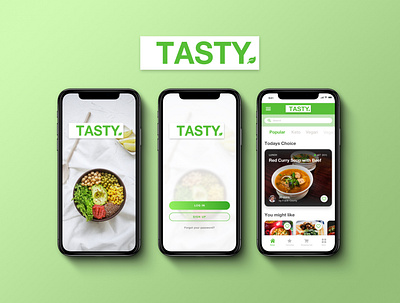 Tasty Food App app design clean design figma food food and drink food app food app design fresh layout mobile mobile design photoshop sketch ui ui design