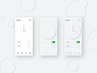 Skeuomorph Clock App – Rebound alarm alarm app alarm clock app app design app designer clean clean ui clock clock app minimal rebound sketch skeuomorph skeuomorphism trending uidesign user experience ux vector