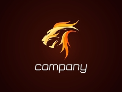 Lion File design fire lion lion head logo