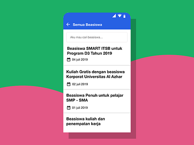 List Data Beasiswa