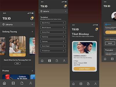 TIX ID REDESIGN - MOVIE TICKET BOOKING app bioskop cinema firmnardians gojek id indonesia indonesia designer logo movie solv ticket tix ui ux