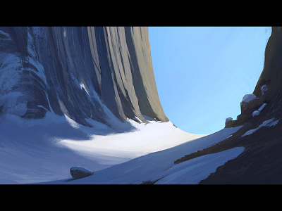 Mountain Pass - Colour key concept digital environment environment design illustration