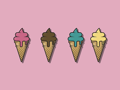 Ice Cream ice cream logo illustration