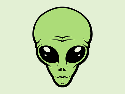 Alien alien illustration logo ufo