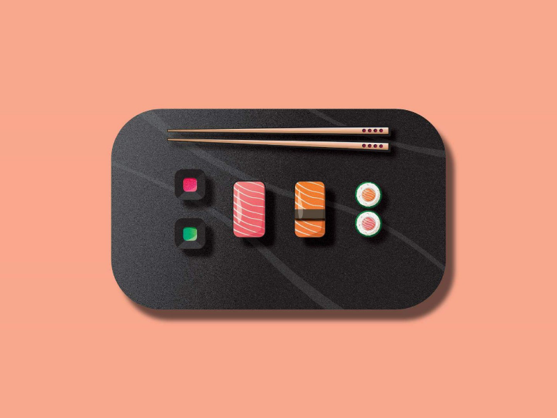 Sushi sushi fish illustration