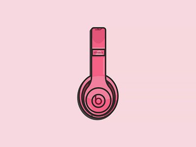 Beats by Dre headphones music illustration