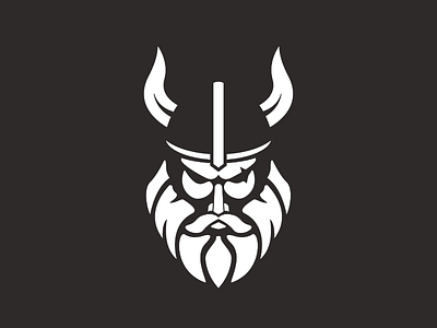 Viking Logo viking logo beard warrior black