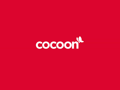 Cocoon logo branding butterfly