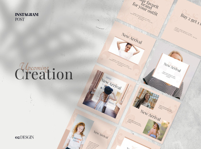 Upcoming Creation Instagram Post Design branding design girl minimalist simple social media typography