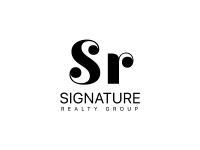 Signature Realty Logo black branding branding design debut design identity design lettermark logo design modern real estate logo serif vector