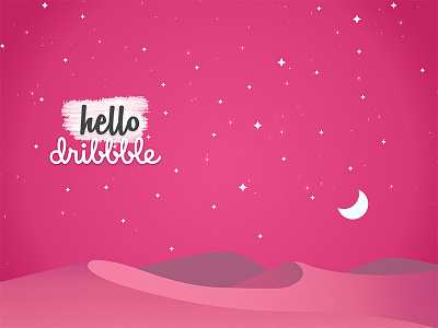 Hello Dribbble creative debut design first shot hello invitation invite space
