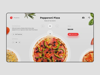 Pizzeria Webpage Design design food delivery minimal pizza ui ux webdesign website