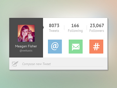 Twitter UI flat free gui icons psd rebound tweet twitter ui ux