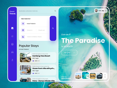 Good Travel Web App Design