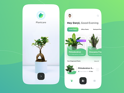 PlantCare App 🌱 - Part 1 mobile app nature app plant plant app ui design user interface