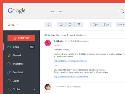 2 Dribbble Invites give away. dribbble email flat gmail google icons invitations invite invites notification ui