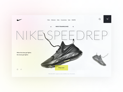 Nike Webpage Design - Concept nike nike website shoe shoes website ui design uiux ux design webpage website design