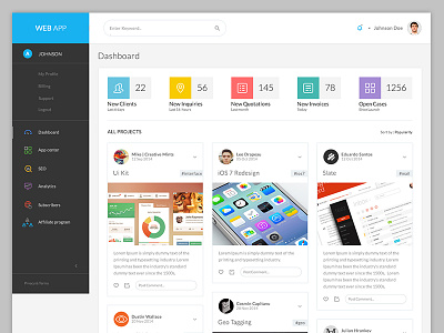 Webapp Dashboard Design