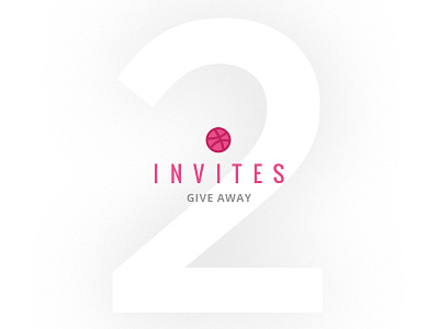 2 Dribbble Invites color dribbble graphic icon invitation invite pink