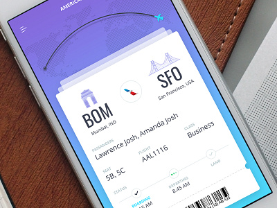 UI Design for Flight App app boarding booking design flight illustration ios plane track tracking ui